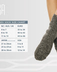 Alpaca socks size chart