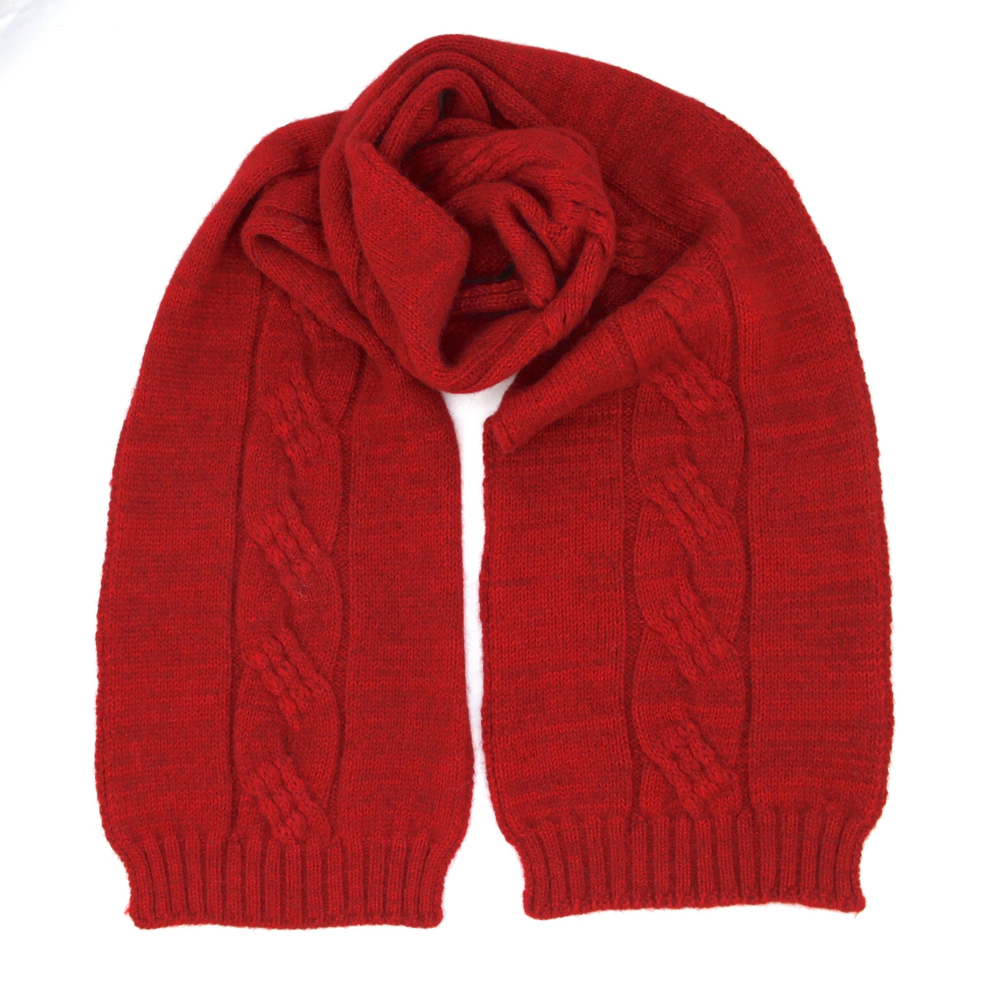 Red Alpaca Possum scarf - Kapeka NZ