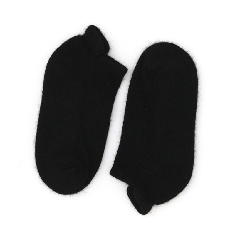 Black Possum Slipper Socks with Merino