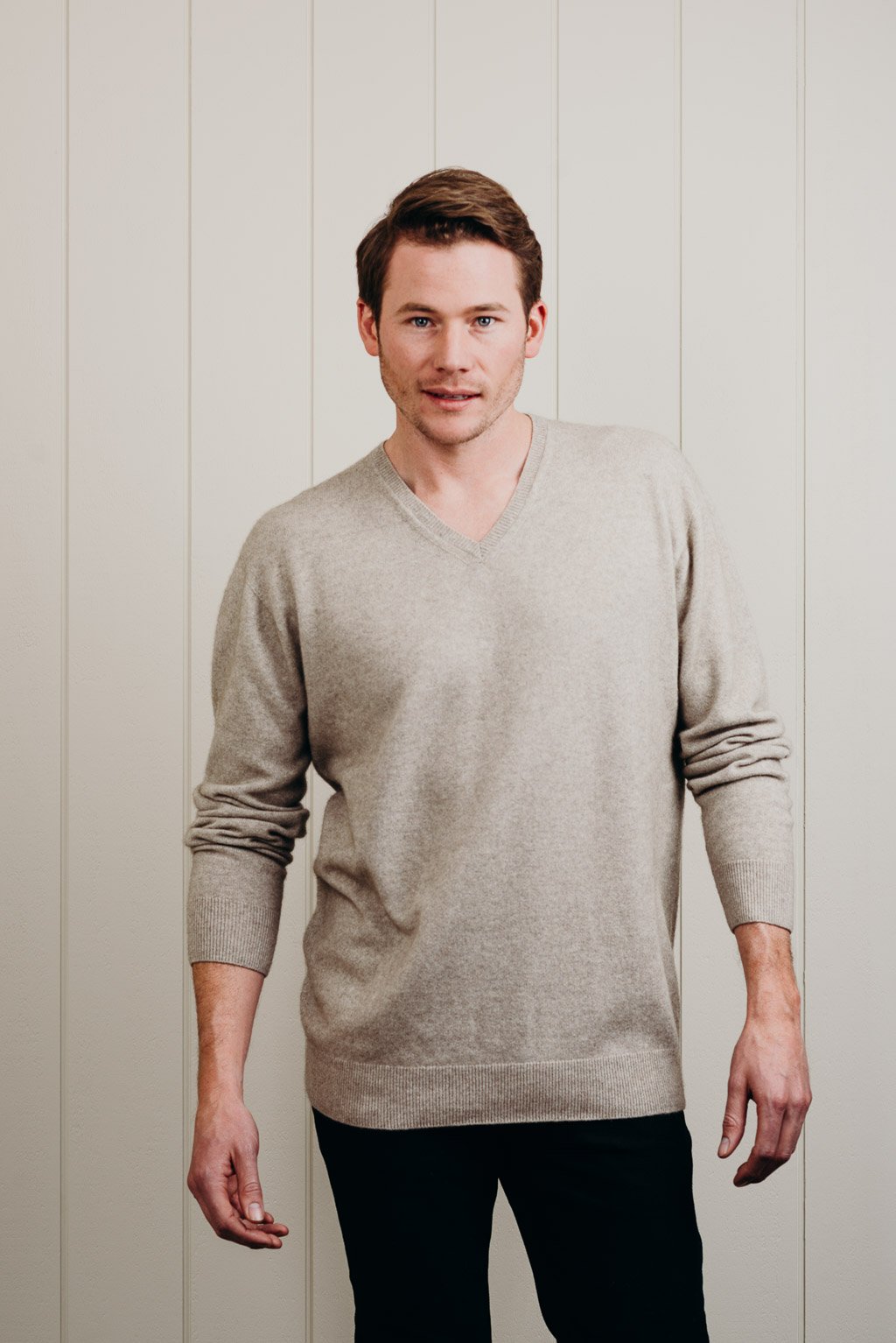 Cashmere V Neck Sweater - Kapeka NZ