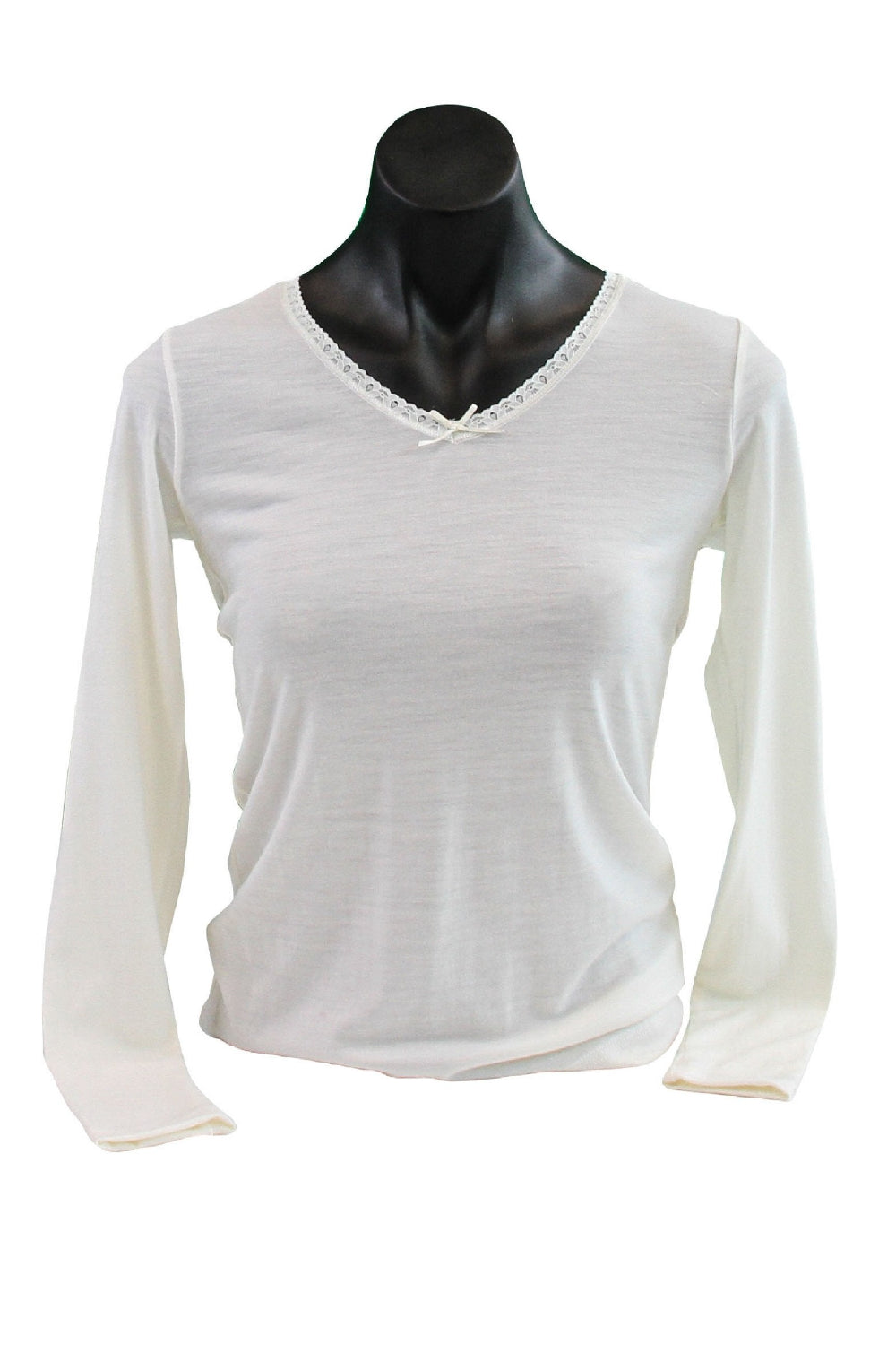 Women's White Merino Thermal Top - Kapeka NZ