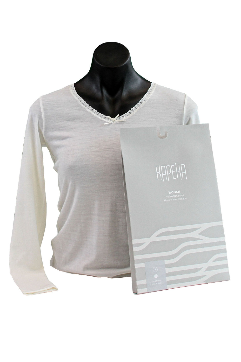 Women's White Merino Thermal Top - Kapeka NZ