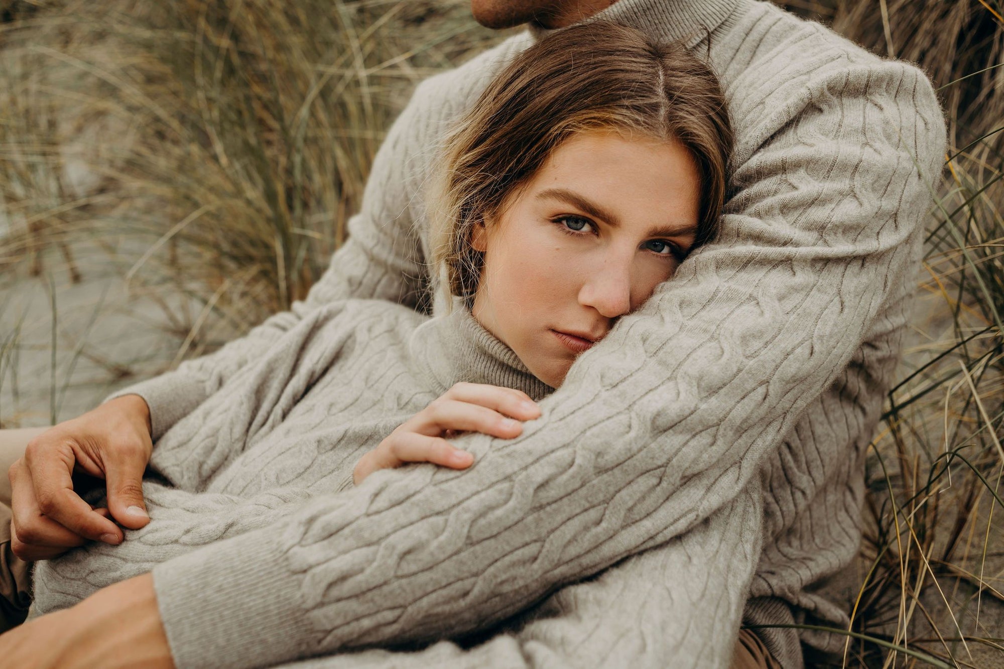 Cashmere Turtle Cable Sweater - Kapeka NZ