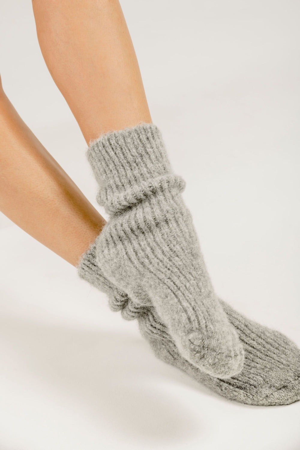 Silver alpaca socks