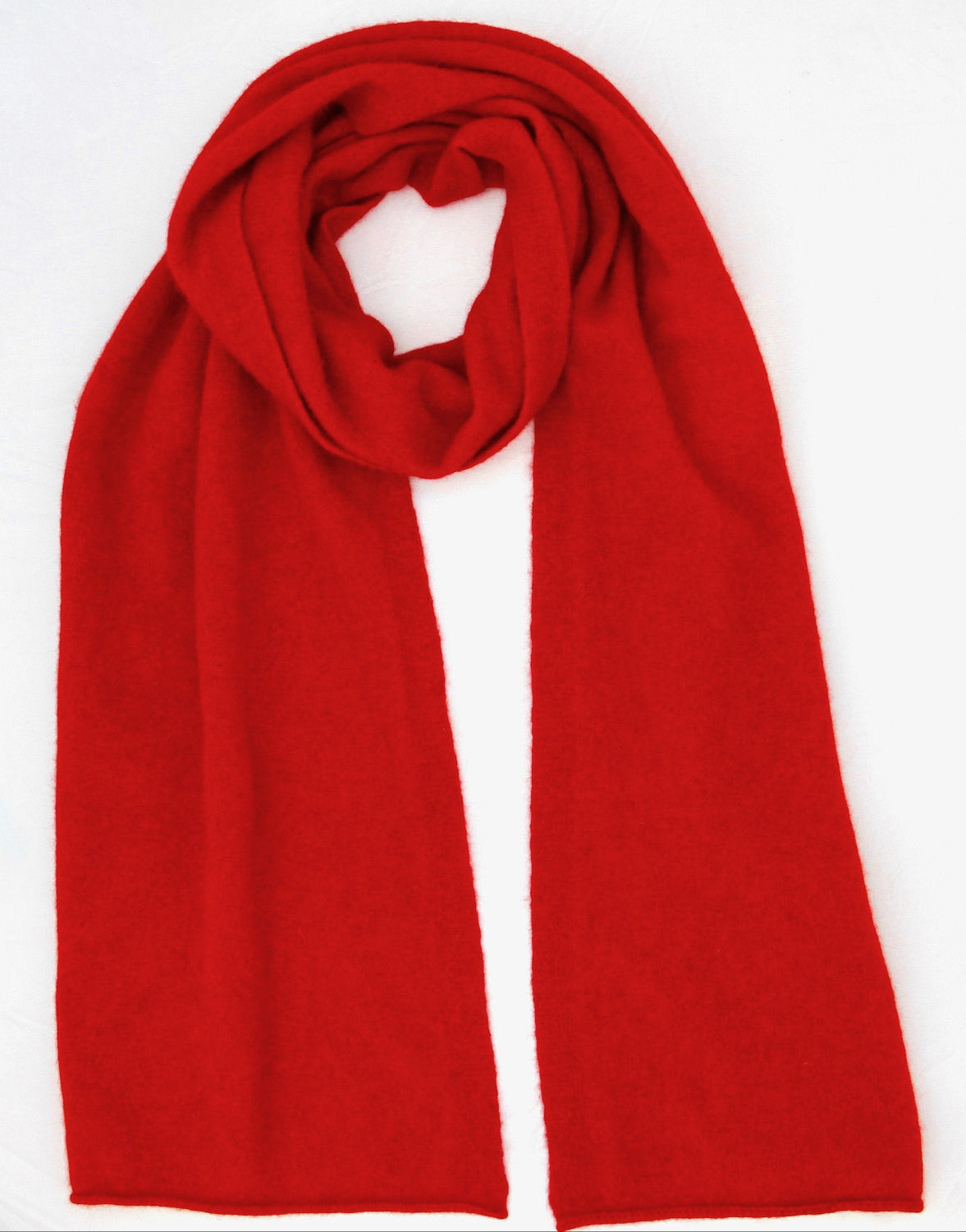Red scarf on a white background